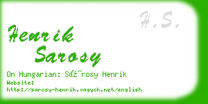 henrik sarosy business card